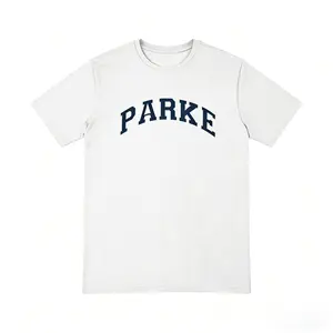 Women's Loose Crew Neck T-shirt "PARKE" American Preppy Style Letter Print Retro Casual Versatile Top