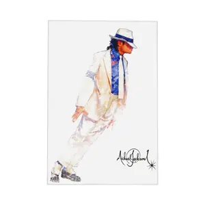 Michael Jackson Decorative Painting,MJ Music Legend King of Pop,MJ Biopic Movie,Gift For MJ Fans,Original Picture,Canvas Artwork for Home Living Room Bedroom Office Hotel Restaurant Bar,Inner Frame,8x12, 12x18, 16x24, 20x30, 24x36 inch