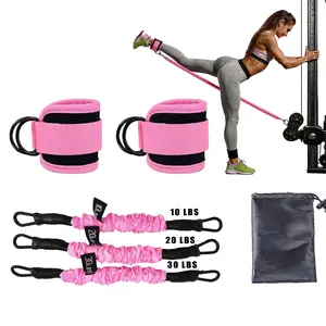 Ankle Resistance Bands with Cuffs - Fitness Equipment for Leg, Glute and Butt Workouts for Women ,straps for leg press machine