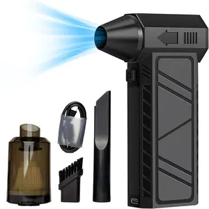 Portable Compressed Air Duster, Snow Blower, Violent Fan, Super Powerful Fan, Outdoor Blower, Hair Dryer, Emergency Flashlight, Emergency Blower, Emergency Blower - 130,000RPM, 3 Adjustable Speeds, Rechargeable, Suitable for Home, Car, Outdoor, Camping