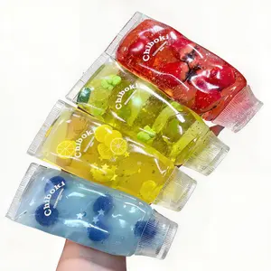 Ultra-Soft Thin Skin Toothpaste Squishy -Strawberry toothpasete &Blueberry toothpasete -Moldable Fidget Stressrelief squishy with Hard Fruit Fillings, 4 Styles