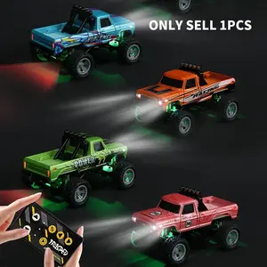 1/64 Mini RC Off-Road Truck, Metal Off-Road Scooter with Trailer, 2.4GHz Remote Control All-Terrain Vehicle, USB-C Charging, Indoor Outdoor Toy, RC Cars