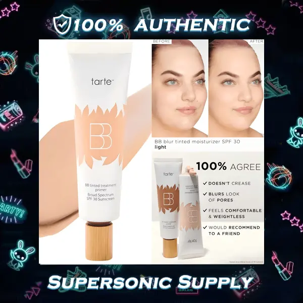 [Tarte] BB Cream SPF 30 3-in-1 Hydrating Primer/Moisturizer/Foundation Full Coverage Natural Finish Vegan & Cruelty-Free 1 fl oz / 30 mL