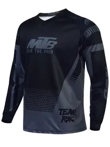 New Racing Long Sleeve Cycling Shirt, Quick-Dry Outdoor Mountain Bike Tee, Motorcycle Gear, Adventure Apparel, Offroad Cycling Jerseys, Comfortable Fit
