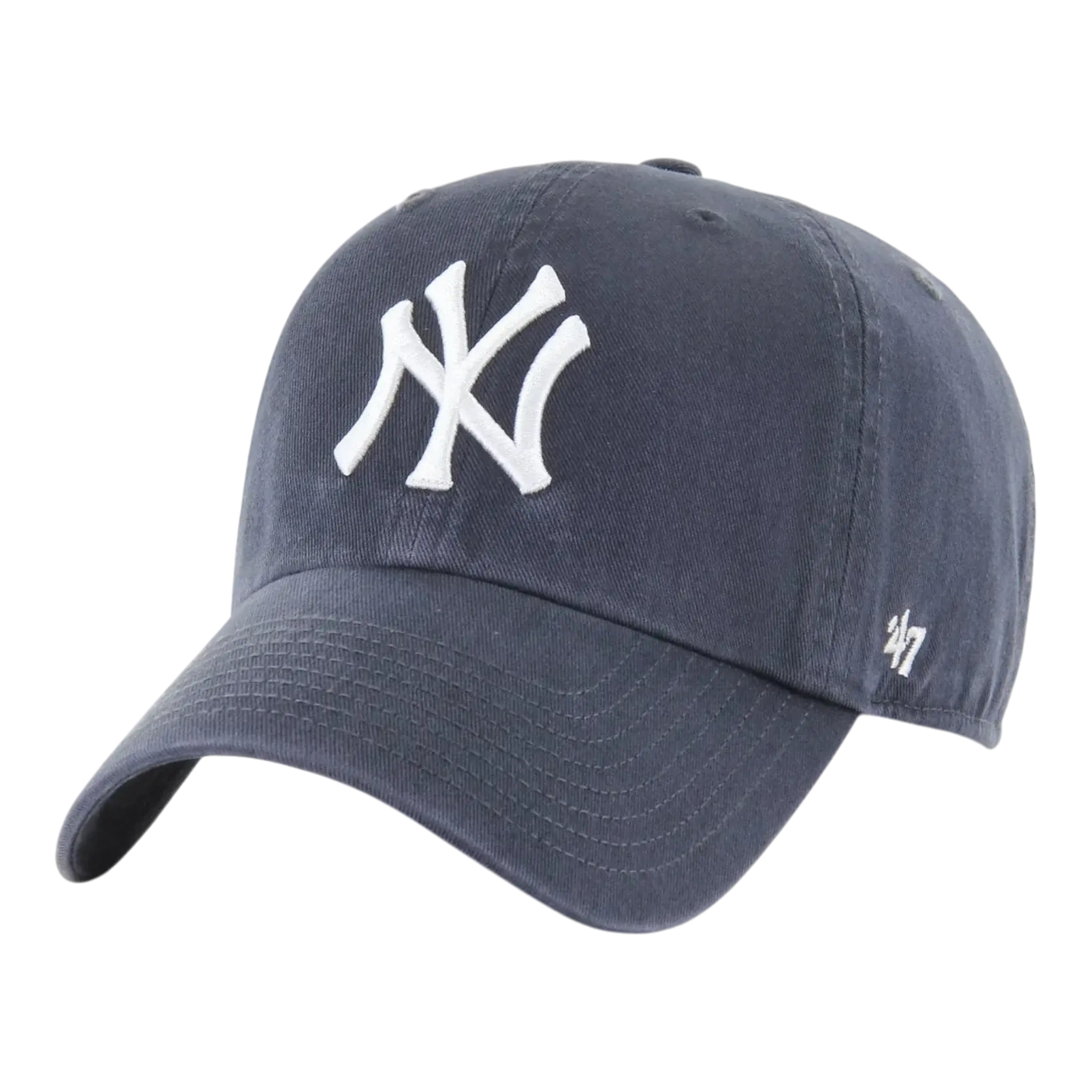 47 Brand Clean Up New York Yankees Strapback in Vintage Navy | Adjustable Cap