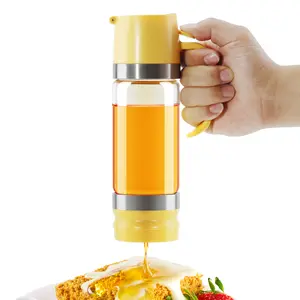 must  haves  shop glass Honey Syrup Dispenser Trigger Elegant Aelga Glass Honey Dispenser Pot No Drip Honey Jar with Handle Syrup Dispenser for Coffee or Tea Maintains Freshness