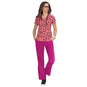 koi Print Scrub Tops for Women | Multiple Prints | XS-3XL