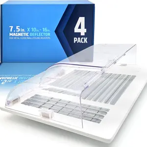 Larger ( Version) 7.5"  Vent Air & Heat Deflector (4 Pack) for Ceiling, Floor & Wall - Will Never Fall Off - Adjustable from 9.2" - 16" - Super  Neodymium  Upgraded Design