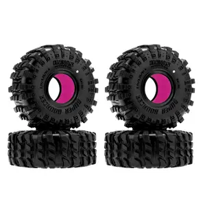 MEUS RACING 1.0" MS6 Super Bouncer Crawler Tires and Super Soft Silicone Rubber Inserts for TRX4M SCX24 FCX24 AX24 1/24 1/18 RC Crawler