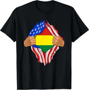 100%cotton Bolivian Blood Inside Me T-Shirt | Bolivia Flag Gift