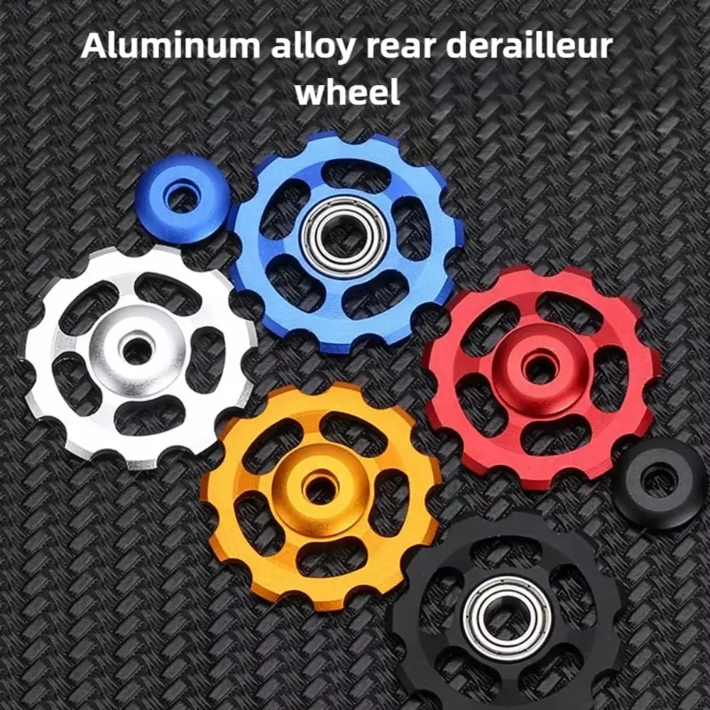 Aluminum Alloy Rear Derailleur Pulley for Mountain Bike, 11-tooth Derailleur Sprocket with Bearings, Anodized CNC Process, Bicycle Riding Accessories, Bicycle Parts