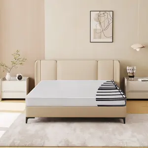 EGO Metal Box Spring, Mattress Foundation, Only with Fabric Cover, Easy Assembly, Noise Free Bed Frame Bedroom Furniture