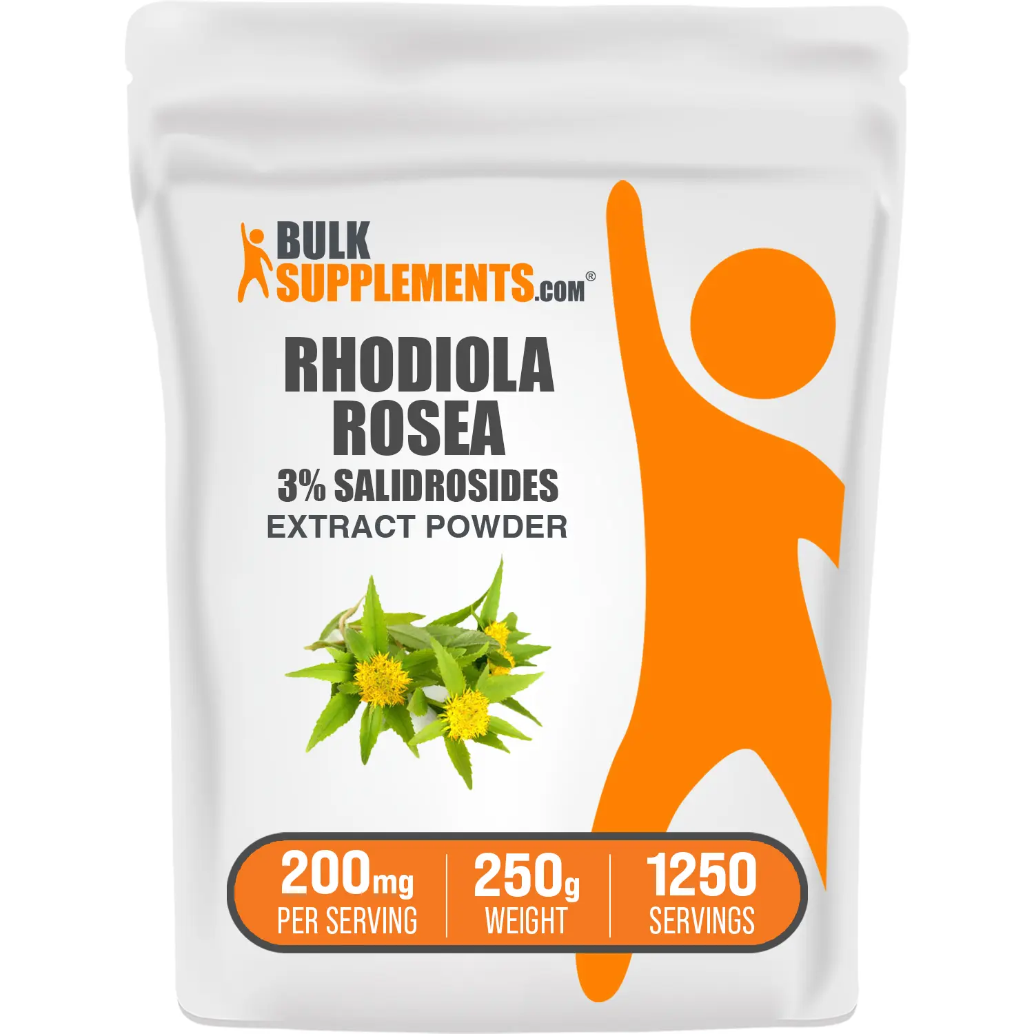BulkSupplements - Rhodiola Rosea Extract Powder (3% Salidrosides) -  Immune Support - Energy Boost - 250g - 200mg per Serving