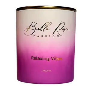 Relaxing Vibes Coconut Scented Soy Wax Candle with Lavender and Coconut Aroma Decoration - Perfect for Yoga and Relaxation - Holiday Gift Idea