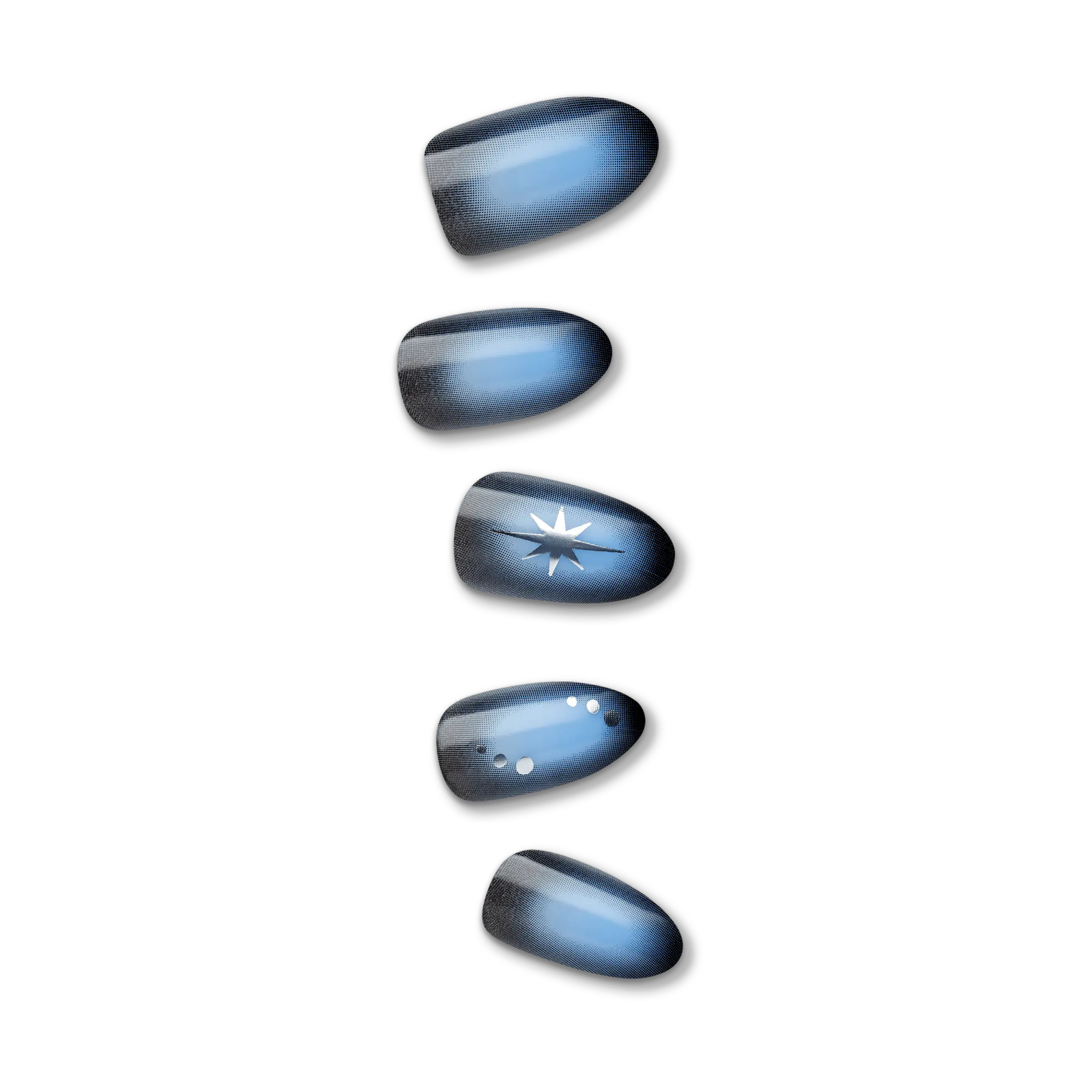 Impress Design No Glue Fake Press On Nails - Lovesome | Design, Blue, Medium, Almond, Manicure