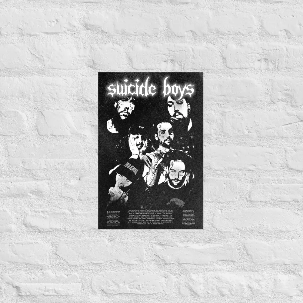 Suicide Boys, Poster, music poster, artist poster, home decor, home art Matte Room