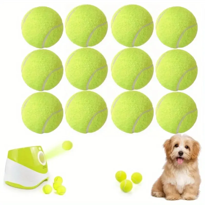 6/12 Pack Mini Tennis Balls for Pet Playing Fecth, 2 inch Dog Training Tennis Balls for Small Size Dogs, Interactive Dog Playing Balls for 2-inch Dog Ball Launchers
