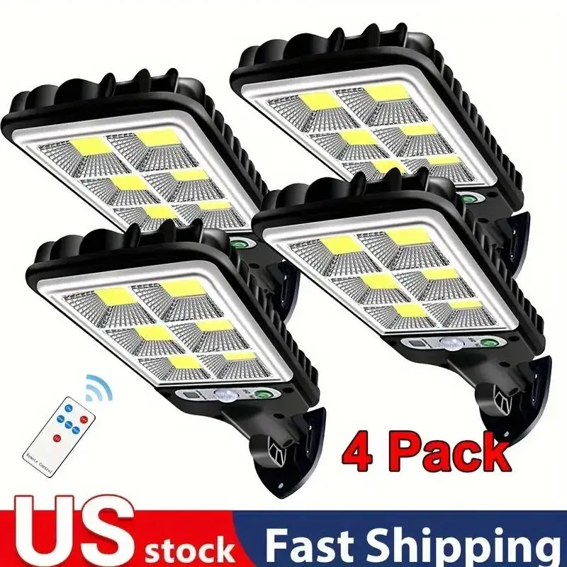 Solar Street Light Outdoor,6500 Lumens,3 Modes LED Waotion Sensor Security Wall Lamp for Outdoor Garden Street Yard Fall Porch Decor, Solar Lights Outdoorll Mounted Light with Remote Control, IP65 Waterproof M