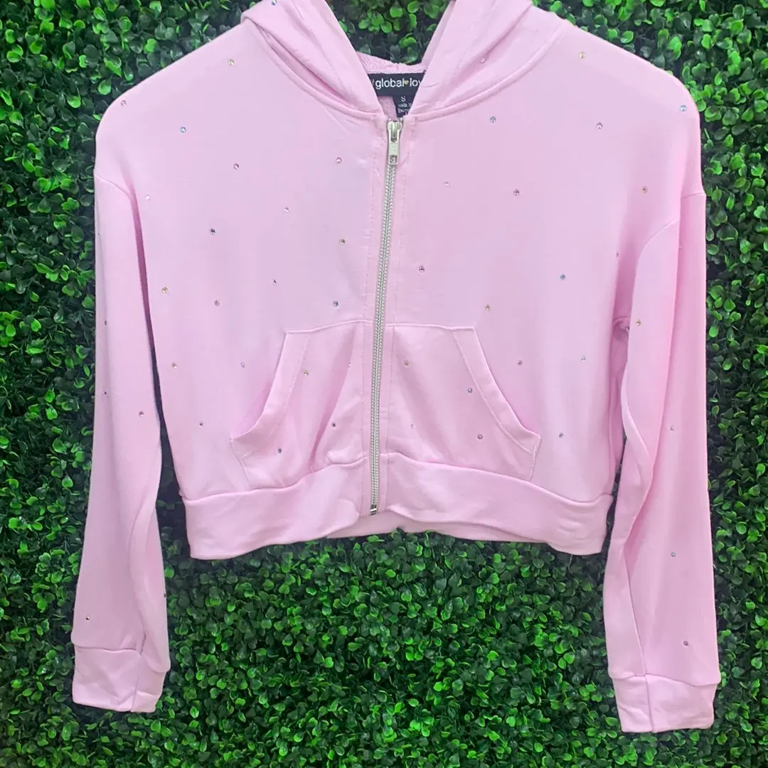 Pink Pastel Rhinestone Jacket