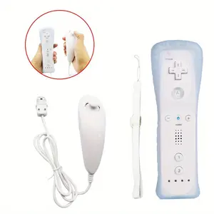 Wireless Wii Remote Controller + Nunchuck | 2-in-1 Ergonomic Game Kit with Precision Sensor & Slip-resistant Strap
