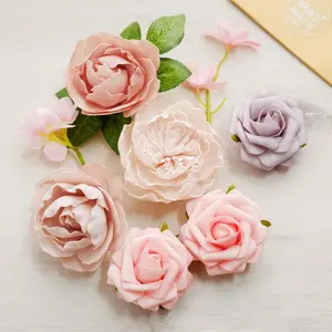 26 Pcs Foam Rose, Peony and Silk Hydrangea