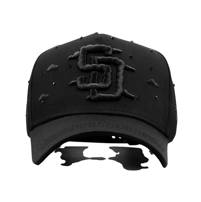 MZ HATS SAN DIEGO BLACK SNAPBACK HAT MZSDCLDCRYS BLK