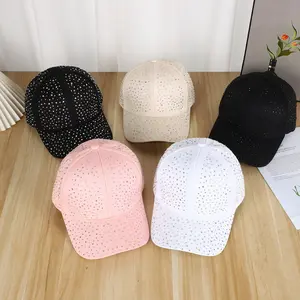Women's Summer Baseball Cap — Rhinestone-Embellished, Face-Slimming, Casual & Trendy