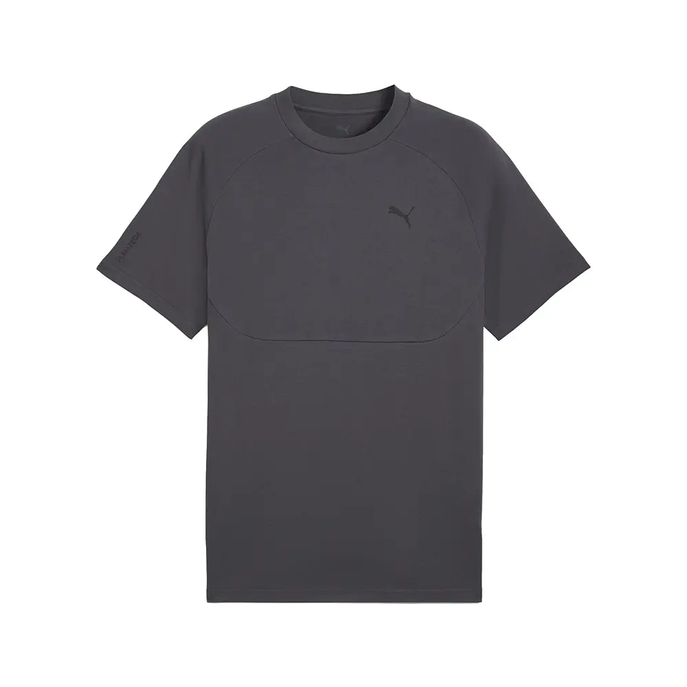 PUMA Mens Pumatech Best Crew Neck Short Sleeve Casual Tops Casual - Grey