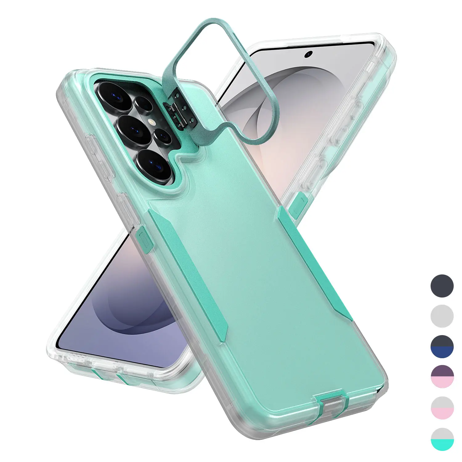 Shockproof Cellphone Case with Camera Frame, Stand & Multi-Model Compatibility for Galaxy Series S26-S25-S24-S23-S22, Mobile Device Accessory, Mother's Day Gift