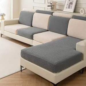 Solid Color Sofa Cover, 1 Count Four Seasons Universal Elastic Sofa Slipcover, Washable Couch Covers, Washable Sofa Slipcover, Stretch Sofa Cover, Dustproof and Anti slip Sofa Cover for Home Living Room, Couch Slipcover