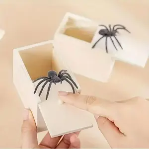 Epic Wooden Spider Gag Box - Jump Scare Prank for Parties, Family, Office & Dorms!