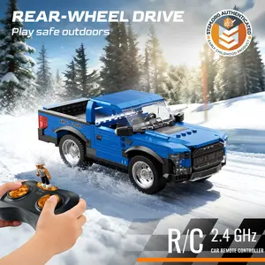 WISE BLOCK Forza Off-Road RC Pickup Truck Building Set, 368pcs STEM Remote Control Drift Truck with Minifigure for Kids Ages 8+ (Batteries Not Included)