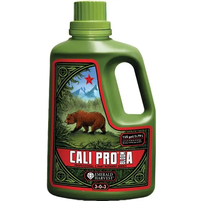 Emerald Harvest EMH240004 Cali Pro Bloom A 3-0-3 Garden Nutrient, 1 gal, Easy to Use, Made with Hand Crafted Art Glass & Traditional Techniques for Plant Care