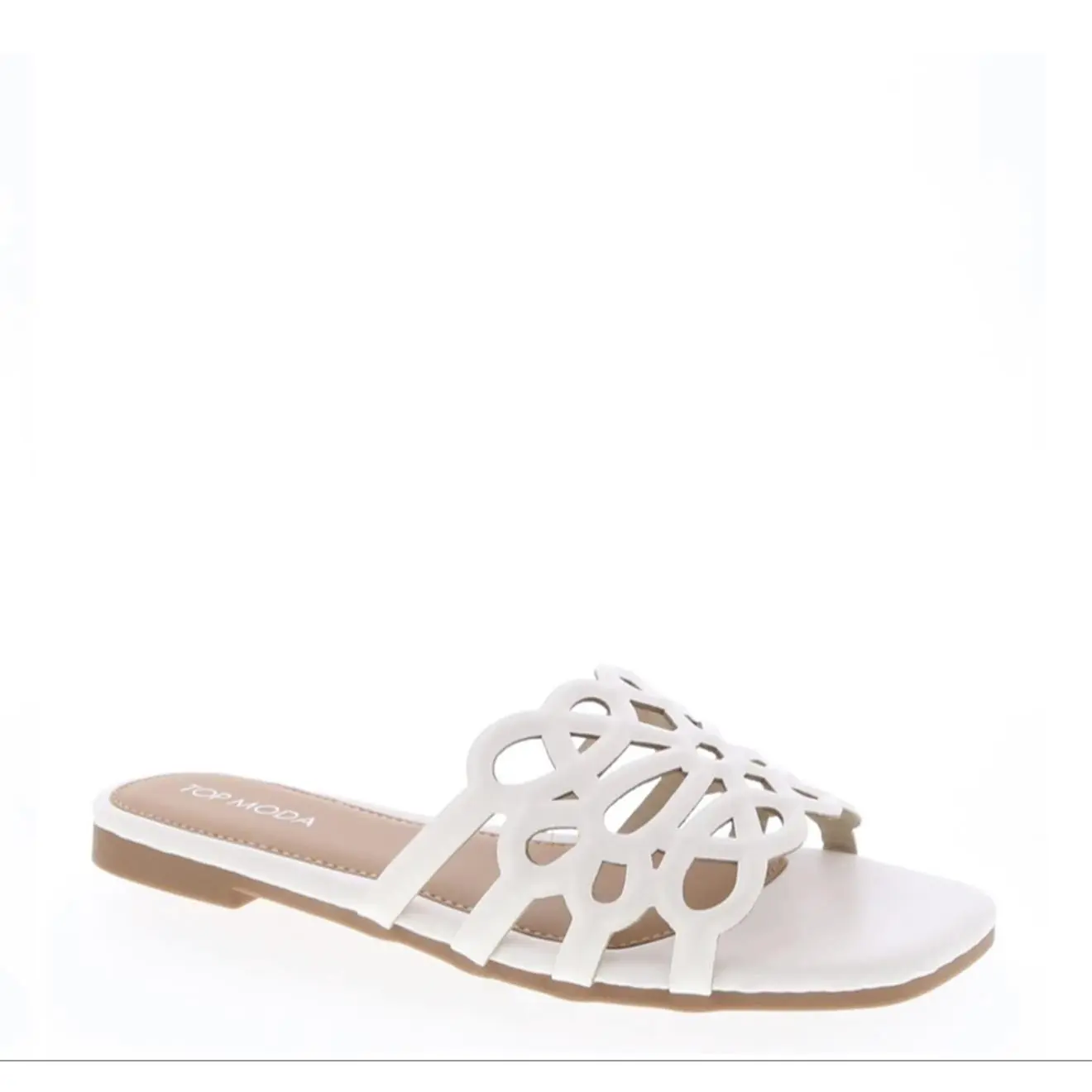 Cayla-1 White Black Camel Gold Sandal - Comfortable and Stylish Footwear for Everyday Wear