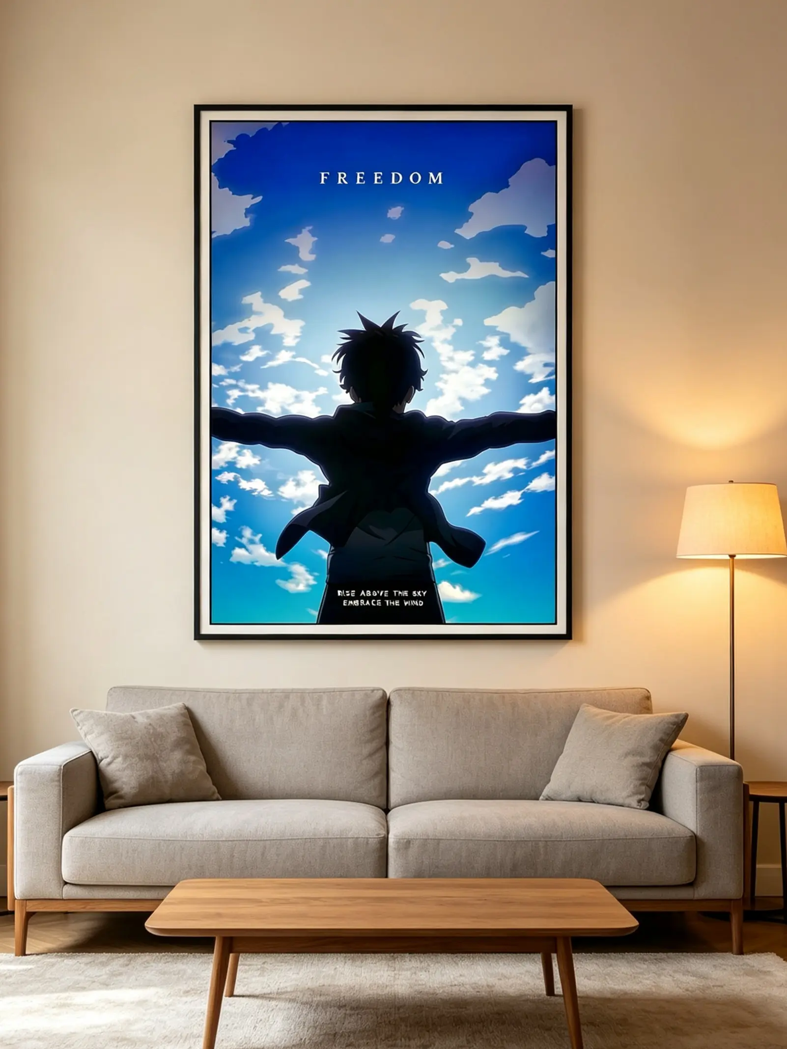 Official Attack on Titan Anime Scene Poster - 1-Piece Character Silhouette Art Paper Print, Home Decor for Living Room Wall Display, Official Art