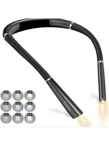Rechargeable Neck Reading Light – Hands-Free LED Book Light with Adjustable Brightness, Flexible Arms & Long Battery Life