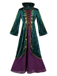 Witch Cosplay Dress Halloween Medieval Style, Women's Costume Party, Gothic Fashion Clothing, Fantasy Dresses, Womenswear, Perfect for Halloween Events