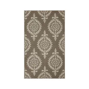 2'6"x4' Washable Paisley Tufted Accent Rugs Gray - Threshold