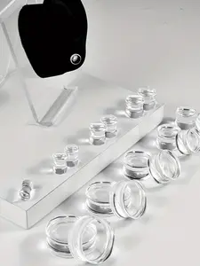 Acrylic Transparent Solid Ear Plug Gauge, Ear Gauges, Ear Gauge Tunnels, Clear Ear Tunnel Expander Stretcher, Body Piercing Jewelry, 4-20mm Size Available