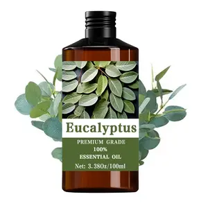 Eucalyptus Essential Oil 100ML/3.38oz, 100% Care Grade, Therapeutic, Wellness, Hair & Skin Care, Massage, Aromatherapy, Diffuser Humidifier, Natural Scent, Long-Lasting Moisturizing