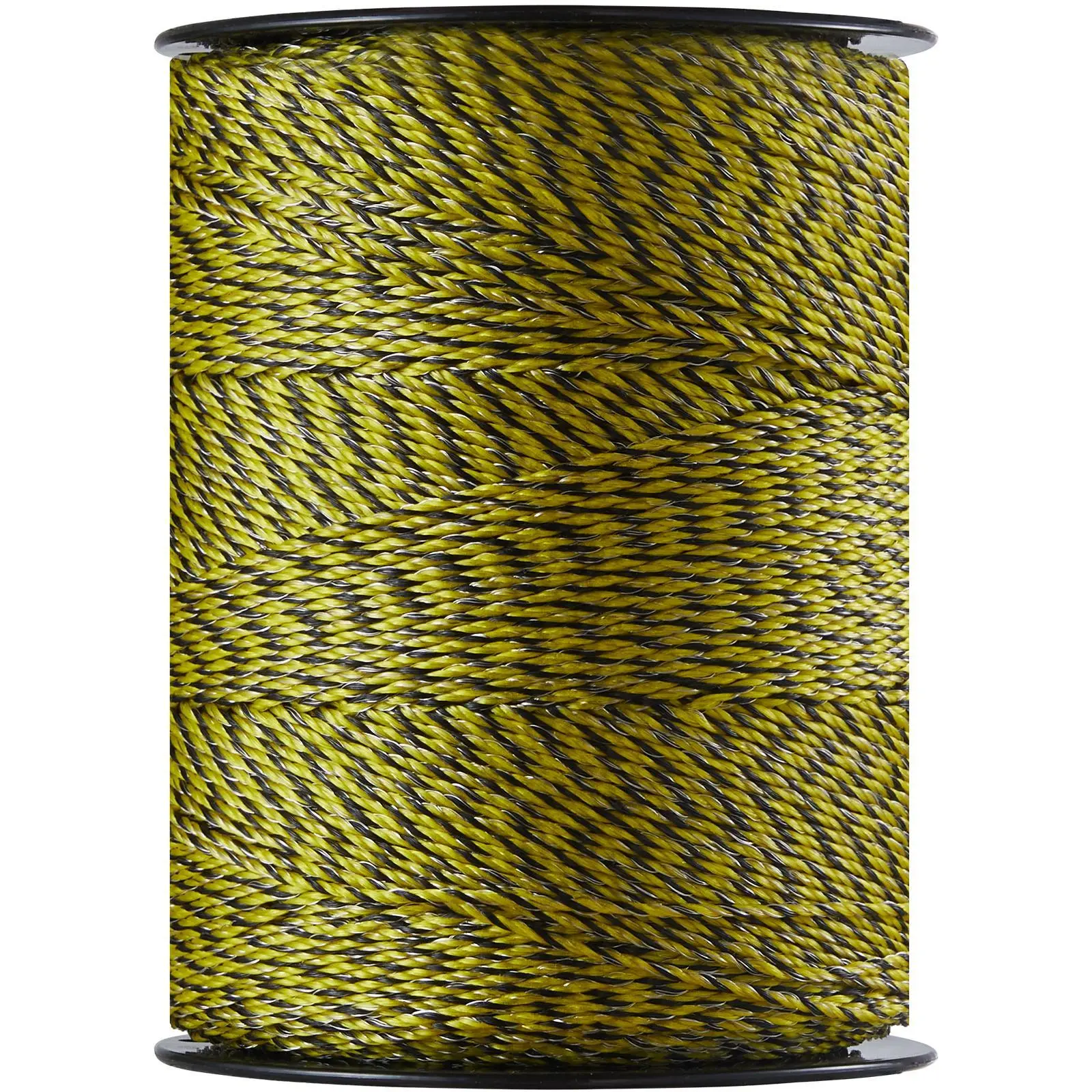 VEVOR Outdoor High Tension Electric Fence Polywire, 3366Ft/1026M Portable Round Strand Wire, 1/8In Diameter, 6 Stainless Steel Strands, 150Lbs Capacity, ABS Plastic Reel, UV/Rust-Resistant, Easy Installation for Livestock Fence Post Systems