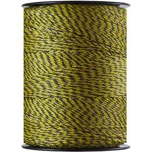 【Summervibes】VEVOR Electric Fence Wire, 3366Ft 1026M Portable Polywire, 1/8" Diameter 6 Stainless Steel Strands for Reliable Conductivity and UV, Rust Resistance, Fencing Rope Line for Horse, Cattle, Livestock