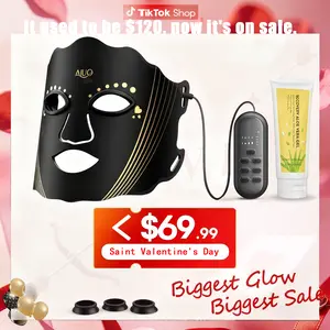 AIUO Upgraded 7-Color LED Light Therapy Mask Wireless Rechargeable Facial Care Device Red Light Multi-Mode Skincare Daily Beauty Routine Gift for Women Valentine's Day Gift