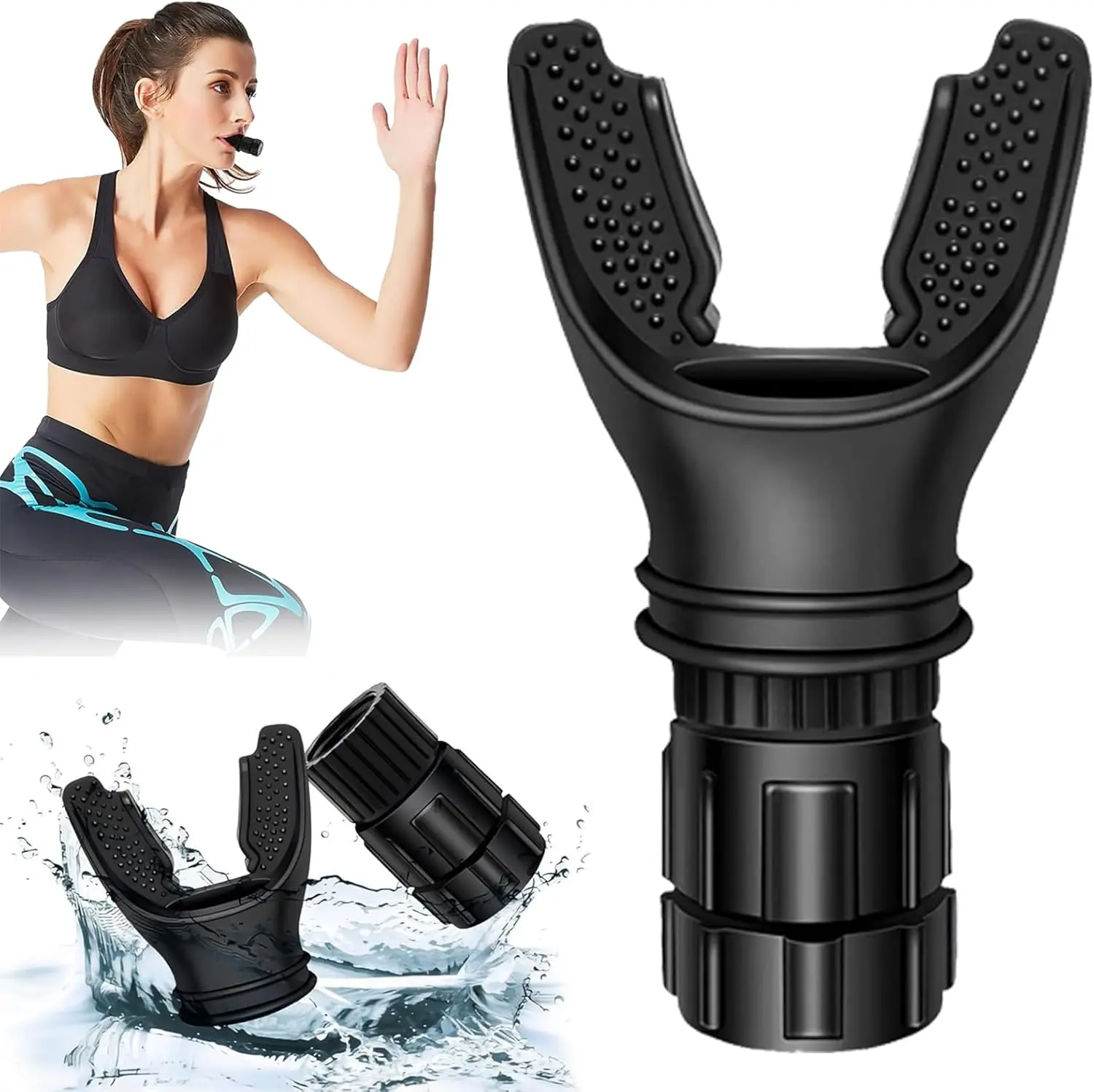 Portable Breathing Trainer with Adjustable Resistance Settings for Enhanced Strength and Endurance, Exercise Trainer - Lightweight, Easy to Clean
