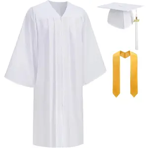 Matte Graduation Cap Gown 2026 Set with Tassel for College High School Graduates