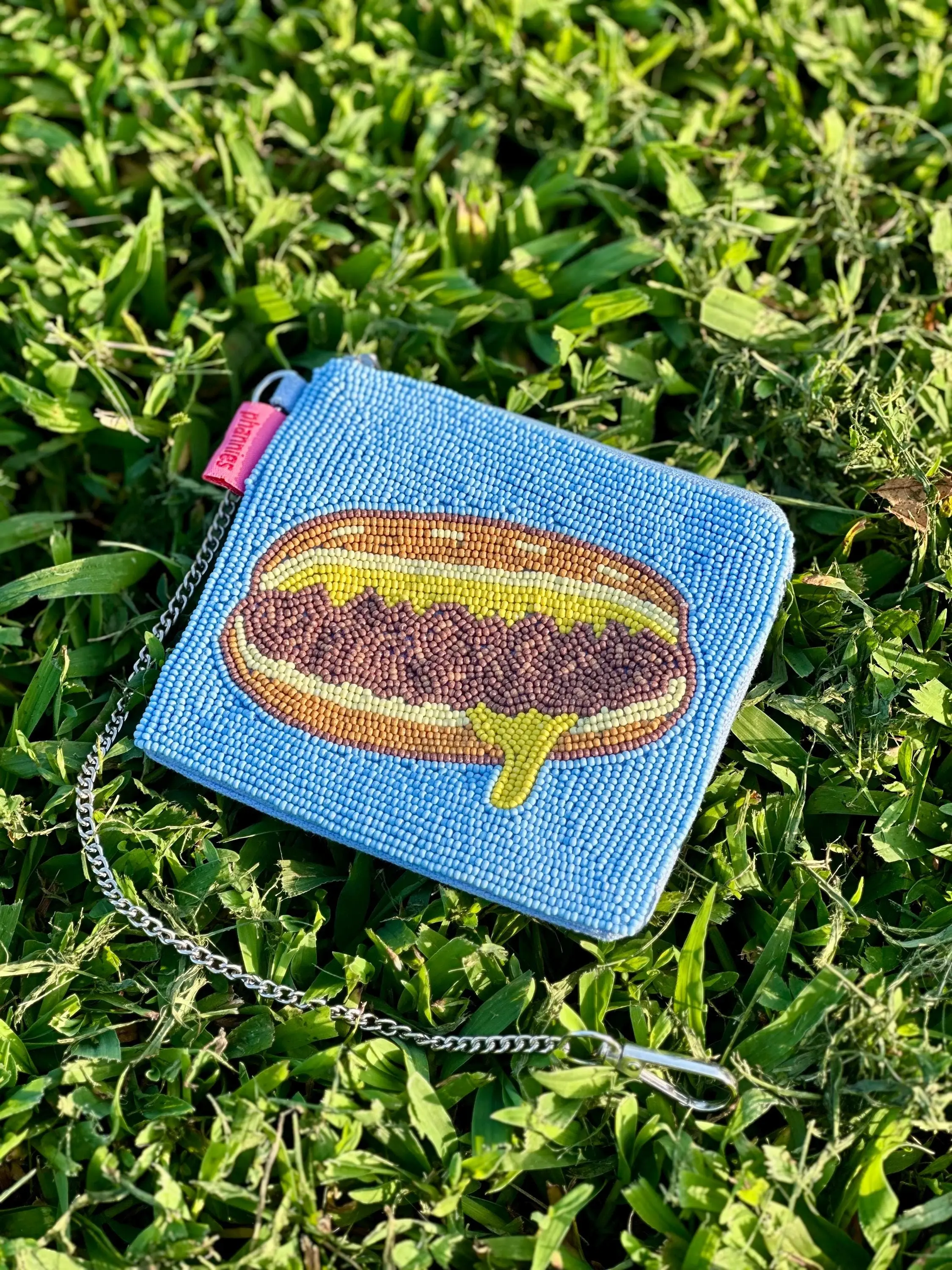 Cheesesteak Beaded Coin Purse