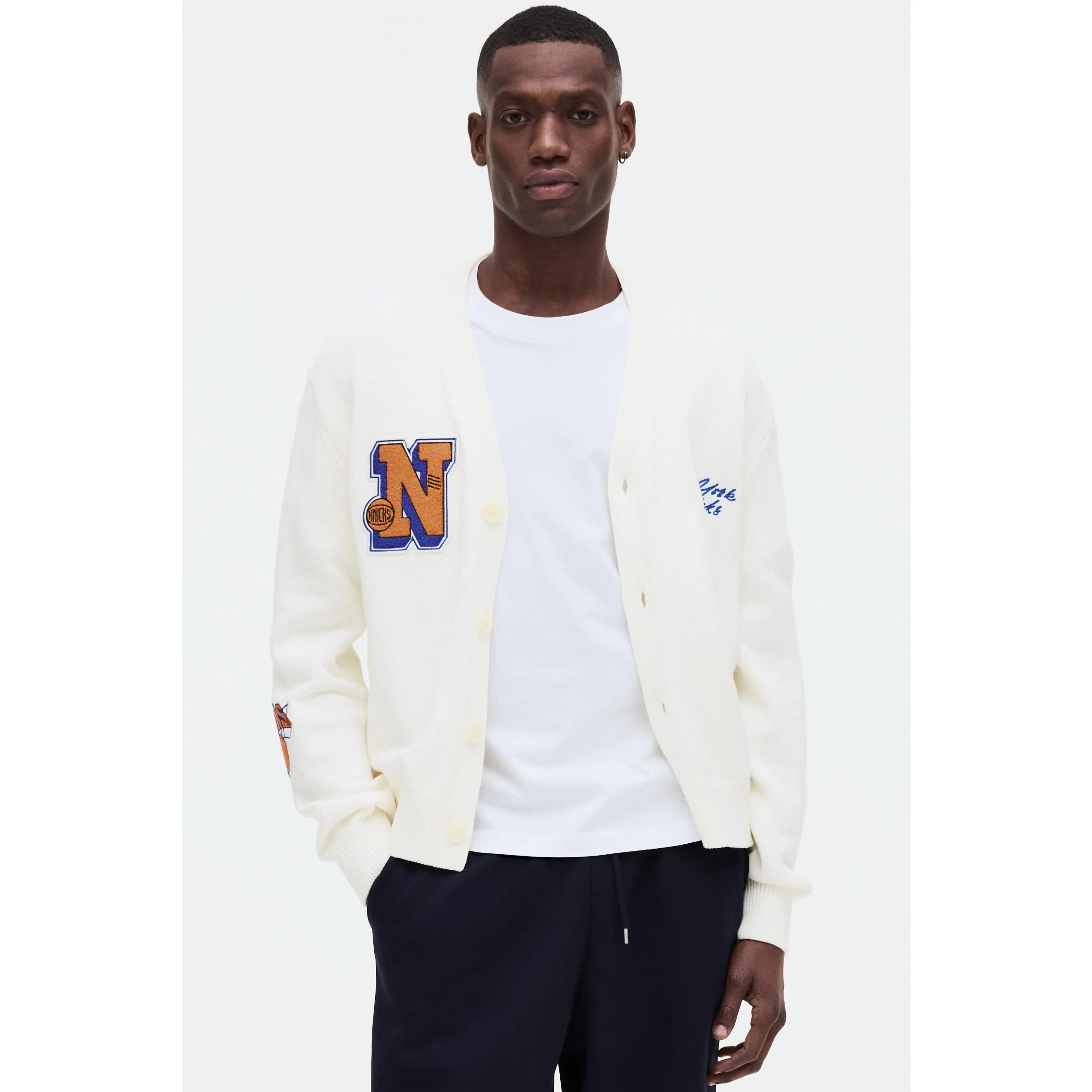H&M Regular Fit Embroidered-motif Cardigan