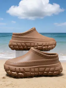 Women's & Men's Platform Clog Slippers, Flatform Waterproof EVA Mules with Non-Slip Tire Sole, Closed Toe Slip-On Slides for Outdoor Work & Casual