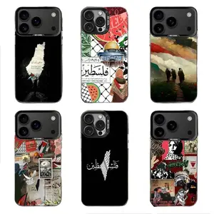 P-Palestine F-Flag Phone Cases For iPhone 17 Promax Pro Air 16 Plus 15 14 13 12 11 Black Matte Shockproof Protective Cover Gift For Birthday Christmas Halloween