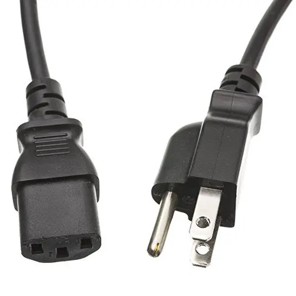 212 MAIN Heavy Duty NEMA 5-15P to C13 Computer Monitor Power Cord, Black, 16 AWG Wire, 13 A, UL-Rated, CSA Certified, 6 ft